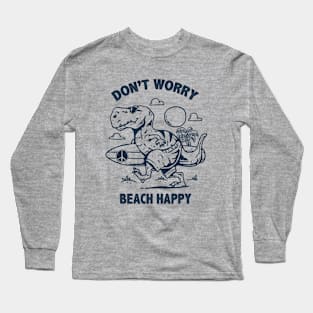 Beach Happy monochrome Long Sleeve T-Shirt